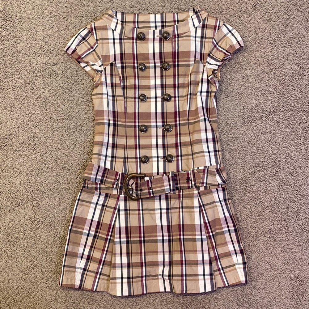 Authentic Burberry Blue Label Japan plaid pleated mini dress 38 or size 4